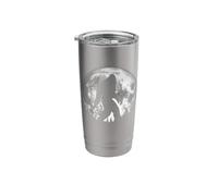 Bigfoot Night Stroll! Cool Full Moon & Trees Sasquatch Stainless Steel Insulated Tumbler