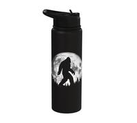 Bigfoot Night Stroll! Cool Full Moon & Trees Sasquatch Stainless Steel Insulated Water Bottle