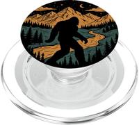 Bigfoot Night Walk Mountain Forest Retro PopSockets PopGrip for MagSafe