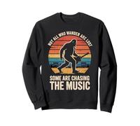 Bigfoot Not All Who Wander Are Lost Music Festival Retro Sweatshirt