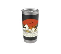 Bigfoot Party at the Pontoon Boat with Captain Retro Men Stainless Steel Insulated Tumbler