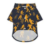 Bigfoot Pattern Dog Shirts Summer Pet Clothes Comfort T-Shirts Short Sleeveless Top for Cats Dogs L