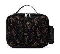 Bigfoot Pattern Funny Insulated Lunch Bag Reusable Leakproof Tote Bags Box for Work Travel Outdoor
