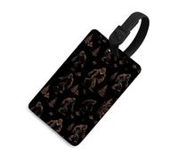 Bigfoot Pattern Funny Luggage Tag with ID Name Card Stylish Suitcase Labels Baggage Bag Tags