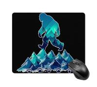 Bigfoot Pawprint Sasquatch Mountains Mouse Pad Portable Mousepad Square Computer Mouse Mat with Non-Slip Rubber Base 18 * 22cm