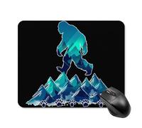 Bigfoot Pawprint Sasquatch Mountains Mouse Pad Portable Mousepad Square Computer Mouse Mat with Non-Slip Rubber Base 20 * 25cm