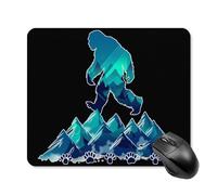 Bigfoot Pawprint Sasquatch Mountains Mouse Pad Portable Mousepad Square Computer Mouse Mat with Non-Slip Rubber Base 25 * 30cm