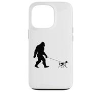 Bigfoot pet Brittany spaniel and sasquatch walking funny Case for iPhone 13 Pro