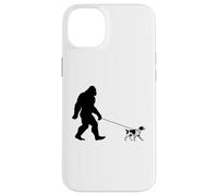 Bigfoot pet Brittany spaniel and sasquatch walking funny Case for iPhone 14 Plus