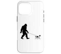 Bigfoot pet Brittany spaniel and sasquatch walking funny Case for iPhone 16 Pro Max