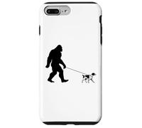 Bigfoot pet Brittany spaniel and sasquatch walking funny Case for iPhone 7 Plus/8 Plus