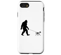 Bigfoot pet Brittany spaniel and sasquatch walking funny Case for iPhone SE (2020) / 7/8