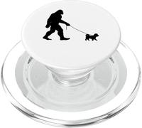 Bigfoot pet Shih tzu and sasquatch walking dog mom dad women PopSockets PopGrip for MagSafe