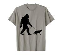 Bigfoot pet Siberian Husky and Sasquatch Walking Dog Lover T-Shirt