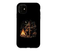 Bigfoot Playing Acoustic Guitar Around Campfire -Fun Camping Case for iPhone 11