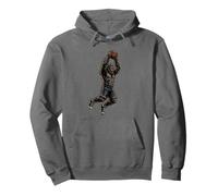 Bigfoot Playing Basketball Funny Sasquatch Bball Sports Pullover Hoodie