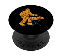 Bigfoot Playing Dulcimer Instrument Band - Sasquatch PopSockets Adhesive PopGrip