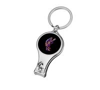 Bigfoot Playing Electric Guitar Nail Clippers Sharp Sturdy Fingernail Cutters with Bottle Opener Keychain