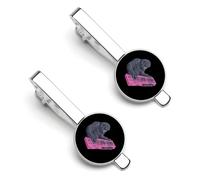 Bigfoot Playing Electric Piano Silver Tie Clip Suit Accessories for Men Necktie Bar Set Pin Business Wedding