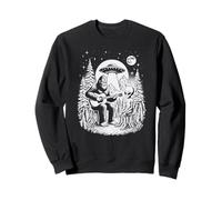 Bigfoot playing guitar Sasquatch UFO Extraterrestrial alien Sweatshirt
