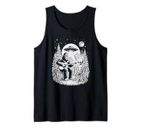 Bigfoot playing guitar Sasquatch UFO Extraterrestrial alien Tank Top
