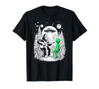 Bigfoot Plays Guitar Sasquatch Camping Big Foot UFO Alien T-Shirt