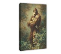Bigfoot Portrait Art Canvas Poster Wall Art Decor Print Picture Paintings for Living Room Bedroom Decoration 16x24inch(40x60cm)
