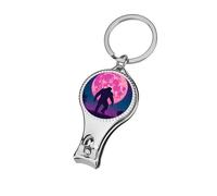 Bigfoot Purple Moon Nail Clippers Fingernail Cutters with Bottle Opener Keychain Sharp Sturdy