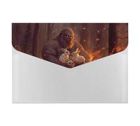 Bigfoot Rabbits Fire Printed File Folders with Fasteners Accordion File Organizer for Home Office Documents Contract