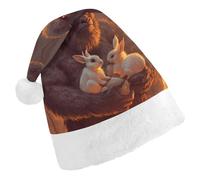 Bigfoot Rabbits Fire Trendy Christmas Hat Soft Breathable Xmas Beanie Santa Headwear for New Year Party