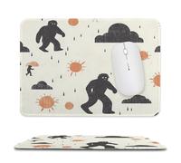 Bigfoot Rain Clouds Suns Fashion Mouse Mat Pad Slim Anti-Slip Office Desk Accessories