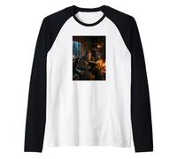 Bigfoot Reading a Book Funny Sasquatch Books Lover Raglan Baseball Tee