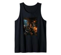 Bigfoot Reading a Book Funny Sasquatch Books Lover Tank Top
