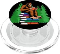 Bigfoot reading books sasquatch setting on books librarian PopSockets PopGrip for MagSafe