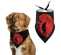 Bigfoot Red Moon Dog Bandanas Puppy Triangle Kerchief Cat Scarfs Washable Bibs Pet Gifts