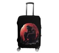 Bigfoot Red Moon Personalized Luggage Case Cover Funny Travel Accessories Washable Suitcase Protector Fit 19-32 Inch S