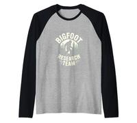 Bigfoot Research Team Sasquatch Hunter Explorer Raglan Baseball Tee