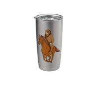 Bigfoot Riding A Horse Sasquatch Stainless Steel Insulated Tumbler