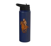Bigfoot Riding A Horse Sasquatch Stainless Steel Insulated Water Bottle