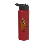 Bigfoot Riding A Horse Sasquatch Stainless Steel Insulated Water Bottle