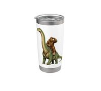 Bigfoot Riding Brachiosaurus Sasquatch Prehistoric Explorer Stainless Steel Insulated Tumbler