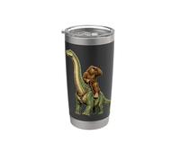 Bigfoot Riding Brachiosaurus Sasquatch Prehistoric Explorer Stainless Steel Insulated Tumbler