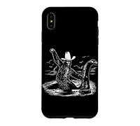 Bigfoot Riding Loch Ness Monster Cowboy Cryptid Creatures Case for iPhone XS Max