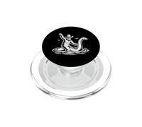 Bigfoot Riding Loch Ness Monster Cowboy Cryptid Creatures PopSockets PopGrip for MagSafe