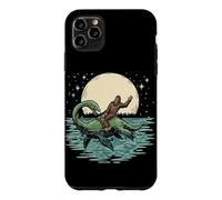 Bigfoot Riding Loch Ness Monster Moon Sasquatch Nessie Case for iPhone 11 Pro Max