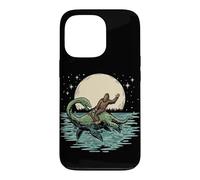 Bigfoot Riding Loch Ness Monster Moon Sasquatch Nessie Case for iPhone 13 Pro