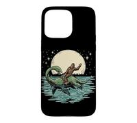 Bigfoot Riding Loch Ness Monster Moon Sasquatch Nessie Case for iPhone 15 Pro Max