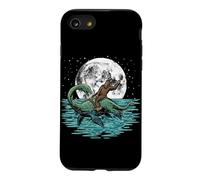 Bigfoot Riding Loch Ness Monster Moon Sasquatch Nessie Case for iPhone SE (2020) / 7/8