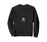 Bigfoot Riding Loch Ness Monster Moonlit Lake Cryptid Sweatshirt