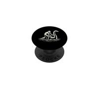 Bigfoot Riding Nessie Loch Ness Monster Sasquatch Cryptid PopSockets Adhesive PopGrip